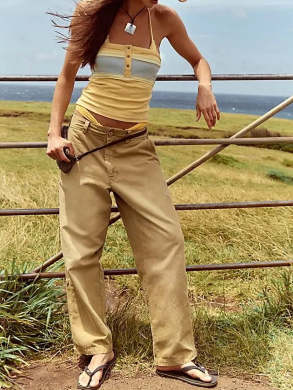 NWT Free People Cleo Washed Chino in Antelope